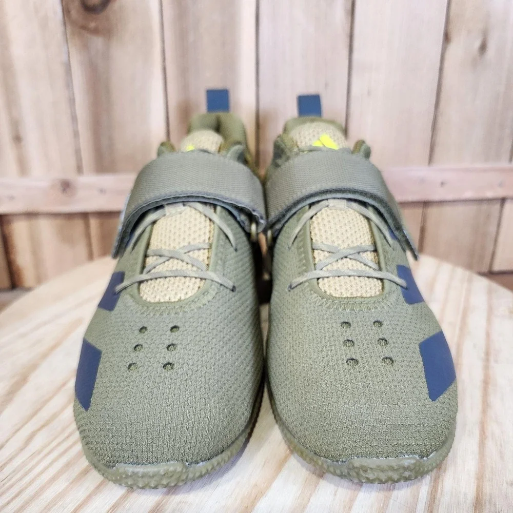 Adidas Adipower Weightlifting 2 Shoes Mens 10 Green Gym Training Sneakers FX0573